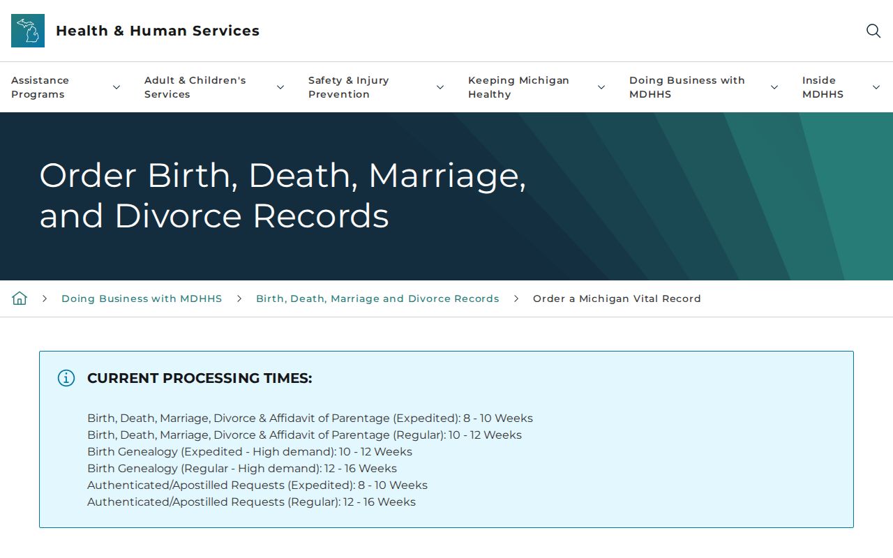 Madison Heights residents directory vital records order source