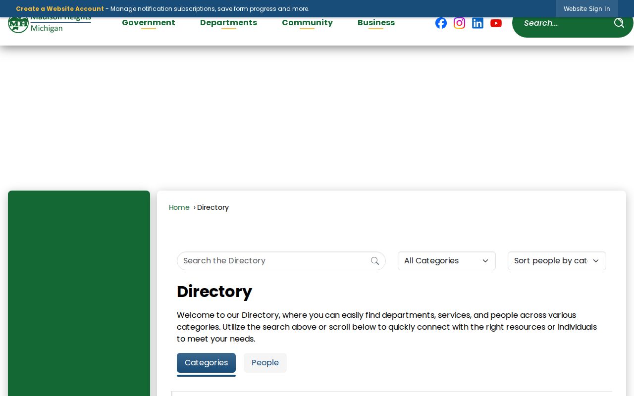 Madison Heights residents directory municipal contacts