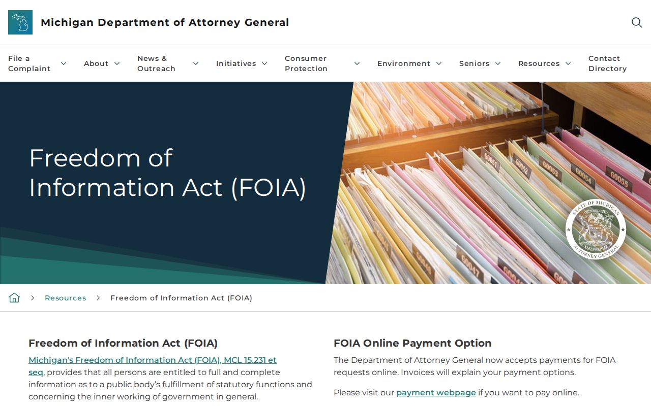 Madison Heights residents directory Michigan FOIA guidance