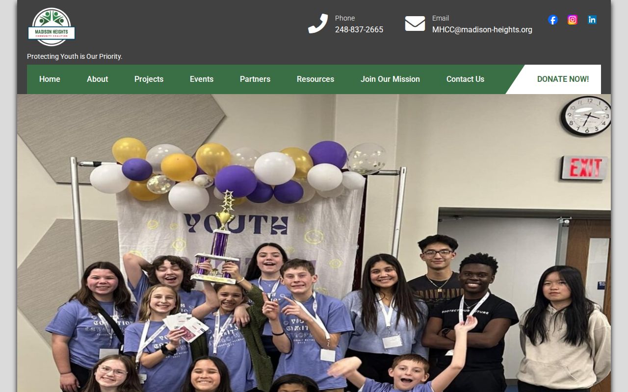 Madison Heights neighbors Community Coalition public contact page