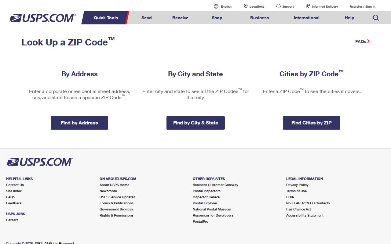 Madison Heights ZIP code directory USPS postal lookup screen